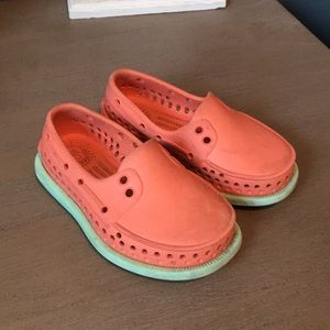 Boys slip on native shoes size 6